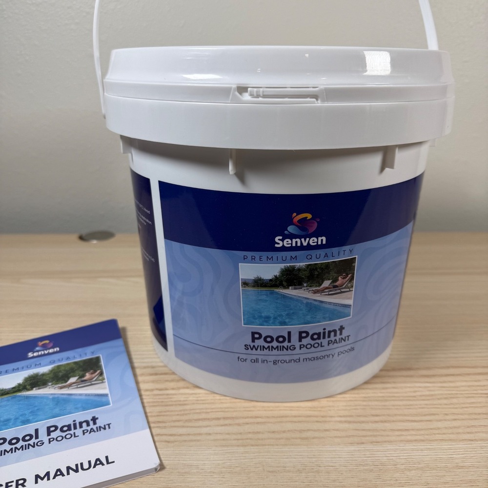 Senven Premium Swimming Pool Paint White In-Ground Masonry Pools 1 Gal / Pail